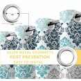thumbnail image 6 of Teal Boho Flowers Blackout Curtains for Bedroom/Living Room, Thermal Insulated Kitchen Curtains, Modern Luxurious Ombre Geometric Floral Grommet Darkening Window Treatment Drapes 52"x72"x2, 6 of 8