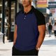 thumbnail image 2 of Mens Casual de Manga Corta Botón Abajo Camisas con Cuello de Flanela, Cuello Turndown Toalla Tejido Superior para Primavera Verano, 2 of 5