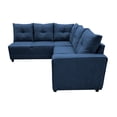 thumbnail image 4 of Sala Esquinera El Bazar Store Loki Tela Lino nacional Azul marino 200x215 cm Modular, 4 of 5