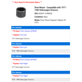 thumbnail image 2 of Strut Mount - Compatible with 1977 - 1988 Volkswagen Scirocco 1978 1979 1980 1981 1982 1983 1984 1985 1986 1987, 2 of 2