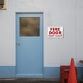 thumbnail image 5 of ADA CENTRAL SIGNS - Fire Door Keep Clear Sign - ADA Compliant Digitally Printed Text Wall Signs - Keep Closed Emergency Safety Fire Protection System for Warehouse, Work Site - Plastic 3.5” x 5”, 5 of 7