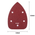 thumbnail image 1 of 84 hojas de papel de lija triangulares de 140 x 98 mm y 5 agujeros, almohadillas de lijado de gancho y bucle, surtido de grano 40/60/80/120/150/180/240/320/400,, 1 of 2