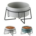 thumbnail image 2 of Pet Bowl Ceramic Neck Protection Spill-proof Cat Bowl Cat Water Bowl with Stand, 2 of 8