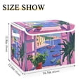 thumbnail image 5 of Yayeee Collapsible Cube Storage Bin with Lid Fabric Closet Decorative Basket with Handles, Purple Window Scene, 5 of 7