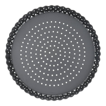 

Non-Stick Pizza Pan with Holes Round Baking Tart Mould Removable Bottom Pie Tray (Medium 8inch)