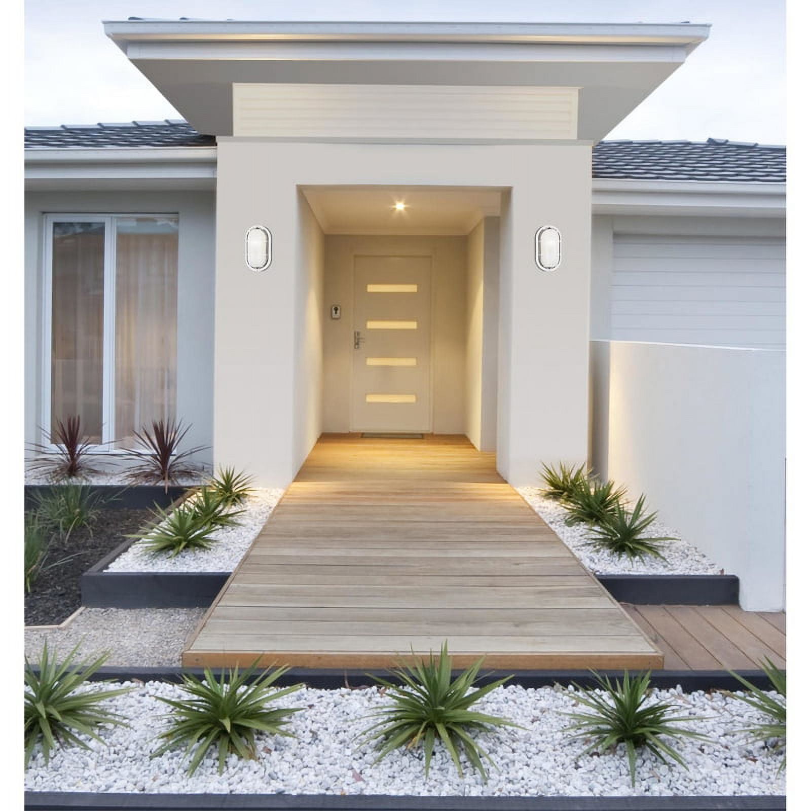 Westinghouse Lighting 6783500 White Exterior Wall Fixture Wall Light