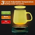 thumbnail image 3 of Electric Beverage Warmer Heating Plate for Desk with 8H Auto Shut off 3 Temperature Setting, Portable Beverage Cup Heater for Coffee Tea Water White, 3 of 12