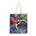 thumbnail image 1 of Castle in the Sky Bolso de tela con estampado de lienzo para mujer, bolsa de compras reutilizable y estética, con cremallera interior, regalo para mujer, 35 × 40 cm., 1 of 6