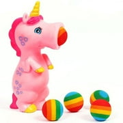 CNMF Unicorn Dinosaur Shooting Foam Balls Animal Shooting Squeezing Ball Toy Foam Ball Game for Children Boys Girls