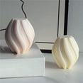 thumbnail image 3 of moldes geométricos para velas cilíndricas, moldes de silicona 3D, moldes para velas con forma de onda irregular y torsión., 3 of 4