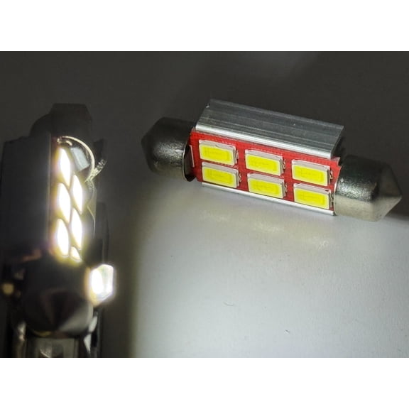Rebaydo 2pcs LED Festoon 3 Watt 12V AC/DC 1 1/2" or 39mm Dimmable (Color:White 6000K;)