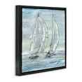 thumbnail image 4 of Stupell Industries Windswept Sailboat Duo Nautical & Beach Painting Black Floater Framed Canvas Art Print Wall Art, 18 x 18, 4 of 10