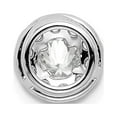 thumbnail image 3 of 14K White Gold Charm Pendant Lab Grown Diamond Si1 Si2, G H I, Round Halo, 3 of 3