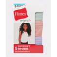 thumbnail image 3 of Hanes Originals Girls' SuperSoft Hipster Underwear, 5-Pack Assorted 6, 3 of 5