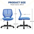 thumbnail image 3 of Silla Yaheetech de altura ajustable azul con soporte lumbar, 3 of 9