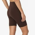 thumbnail image 4 of Yoodem Shorts for Women Biker Shorts Women Sport Yoga Solid Mid Thigh Stretch Cotton High Waist Active Short Leggings Gym Shorts Women Coffee XXL, 4 of 5
