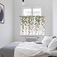 thumbnail image 4 of Pink Spring Floral Kitchen Curtains 72 Inch Length, Green Summer Botanical Grommet Top Bedroom Living Room Curtains, Light Filtering Cafe Curtain Drapes 2 Panels Set 104''x72'', 4 of 9