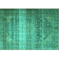 thumbnail image 1 of Ahgly Company Machine Washable Indoor Rectangle Persian Turquoise Blue Traditional Area Rugs, 4' x 6', 1 of 4