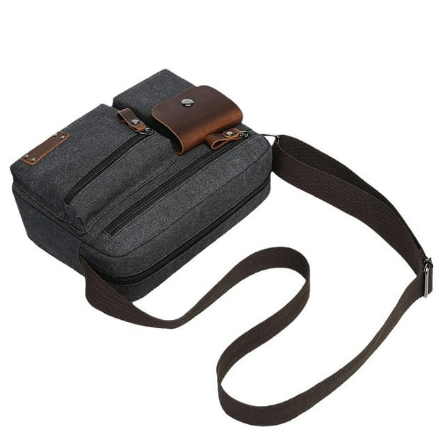 Bandolera casual de lona con bandolera para hombre