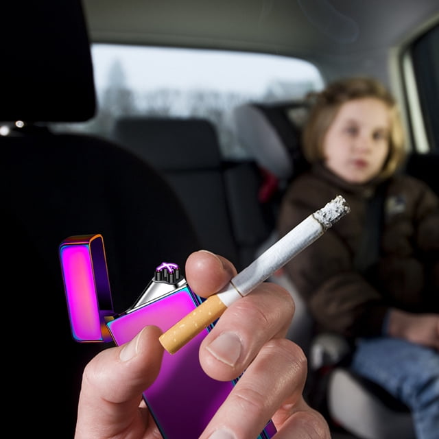 Meitianfacai Electric Lighter Flameless Lighter, Cigarettes Electric USB Charging Rechargeable Flameless Lighter Screen Induction