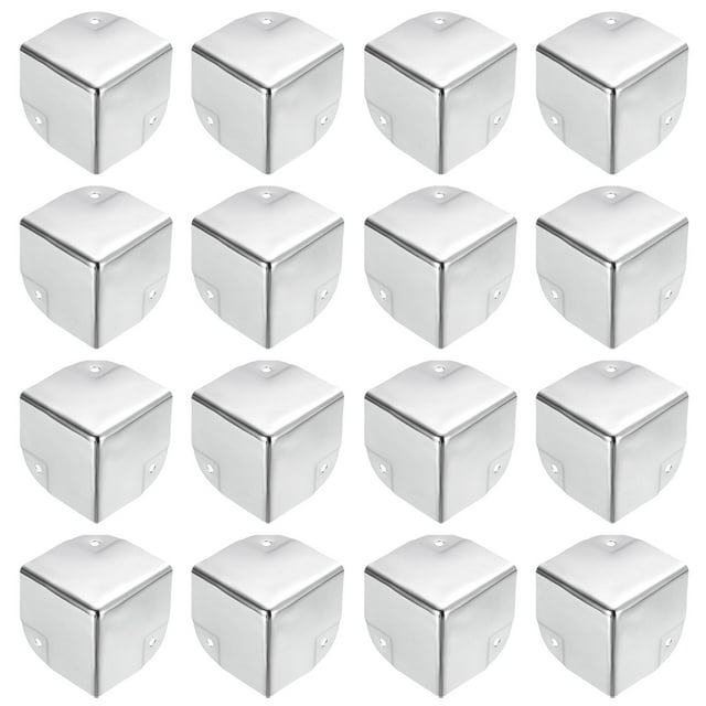 Unique Bargains Metal Box Corner Protectors Box Edge Guard Protector 50 x 50 x 50mm Silver Tone 24pcs