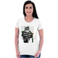thumbnail image 4 of Cat Knocked Down the Christmas Tree Womens Slim Fit Graphic Tee Brisco Brands S, 4 of 5