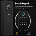 thumbnail image 3 of Gun Safe, Biometric Fingerprint 3-5 Long Gun Safes for Guns and Pistols, Quick Access Gun Storage Cabinets for Shotguns with LED Light & Removable Shelf, 3 of 6