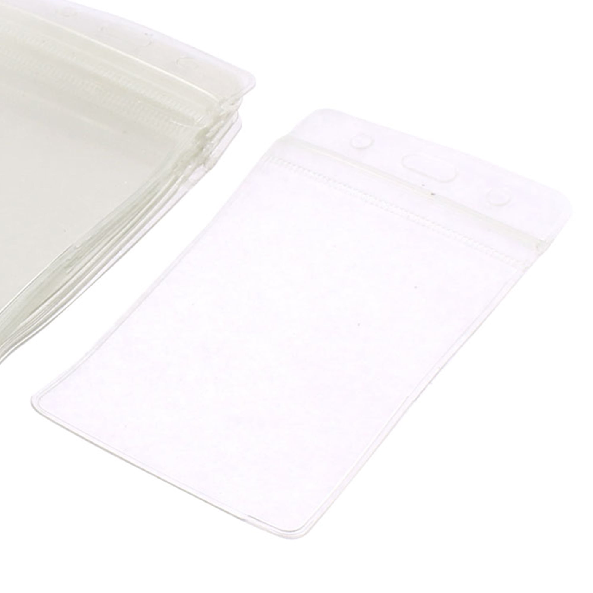 Unique Bargains Unique Bargins 12 Pcs Clear ID Card Badge Holders Vertical Cover Case