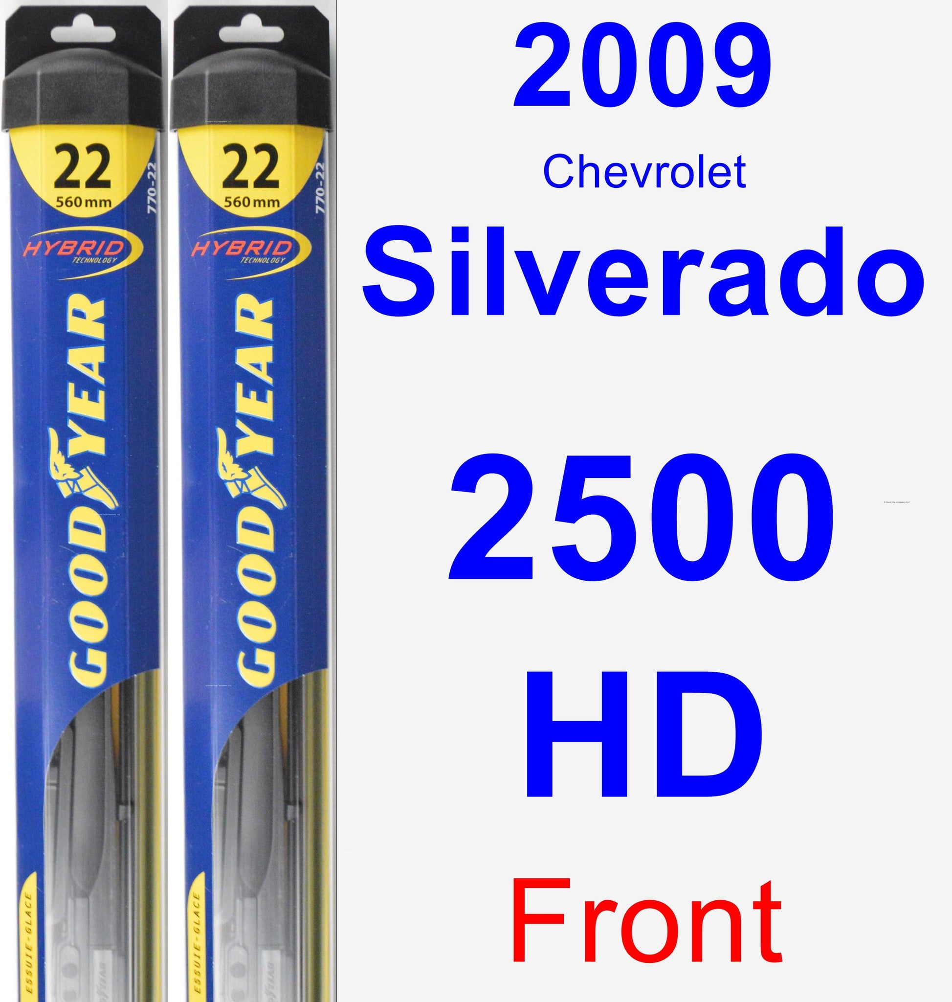 2009 Chevy Silverado 2500 Wiper Blades Size