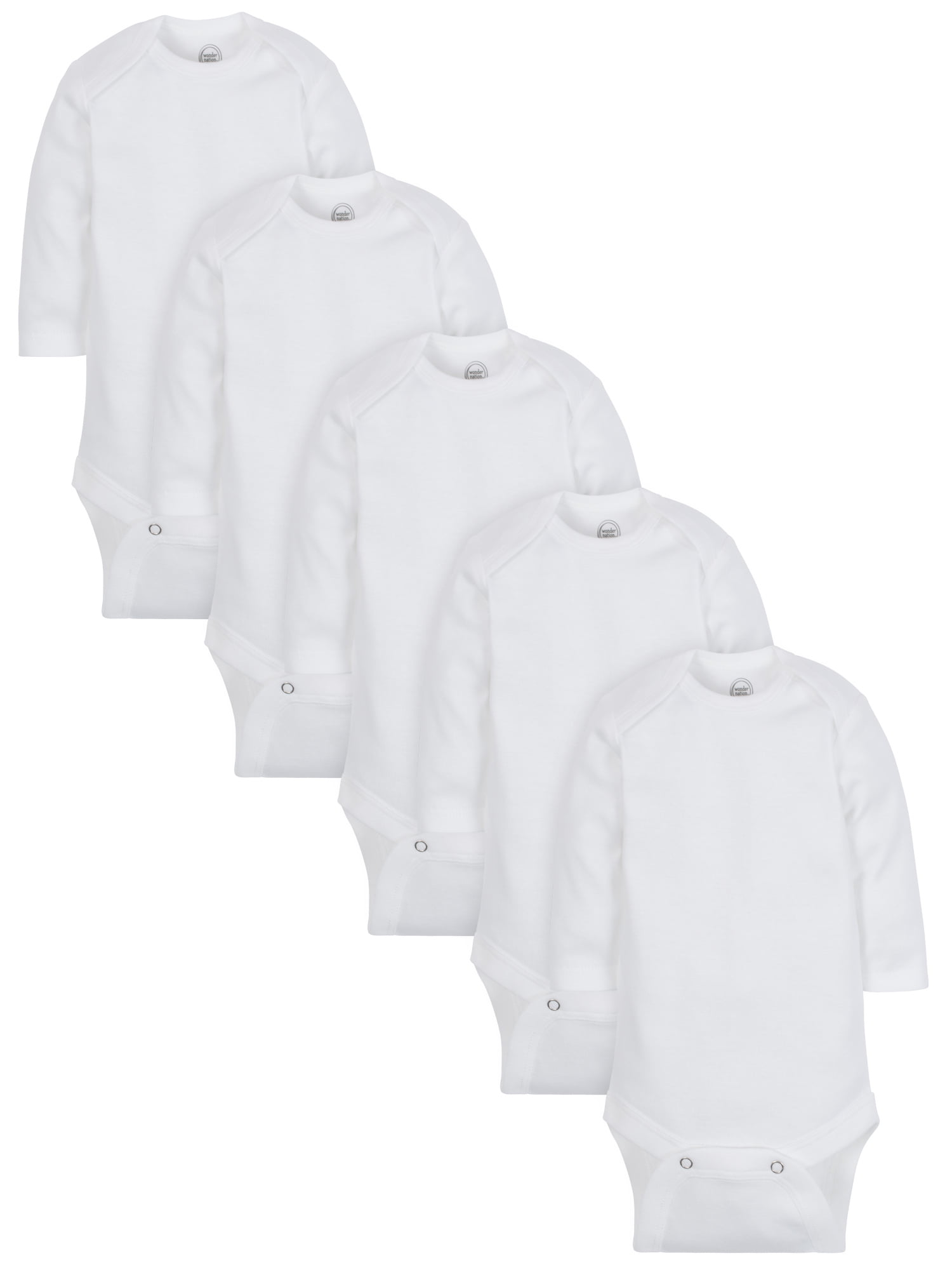 Wonder Nation Unisex Baby 3 Pack Short Sleeve Bodysuits Various Sizes Neutral 