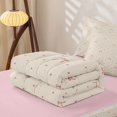 thumbnail image 5 of Manfei Cute Coquette Bow Zipper Twin Comforter Sets with Fitted Sheet and 2 Pillowcases,3D Cartoon Bowknot Print Zipper Bedding Set,Pink Reversible,4pcs, 5 of 7