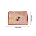 thumbnail image 3 of Non-Stick Silicone Baking Mat Set, 3-Piece Reusable Oven Sheets for Cookies, Macaroons, Easy Clean & Heat Resistant, Red & Gray, 42x29.5cm, 3 of 6