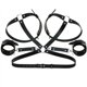 thumbnail image 3 of adjustable pu belt waistband with buckle metal buckle belt PU Leather Belt with Chain and Lock Adjustable Metal Buckle Bound Waistband Fashion Style Black ANGGREK Otros, 3 of 8
