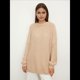 thumbnail image 5 of Suéter de Cuello Redondo para Mujer, Larga, Farol, Tejido , Holgado e Informal Albaricoque M, 5 of 9