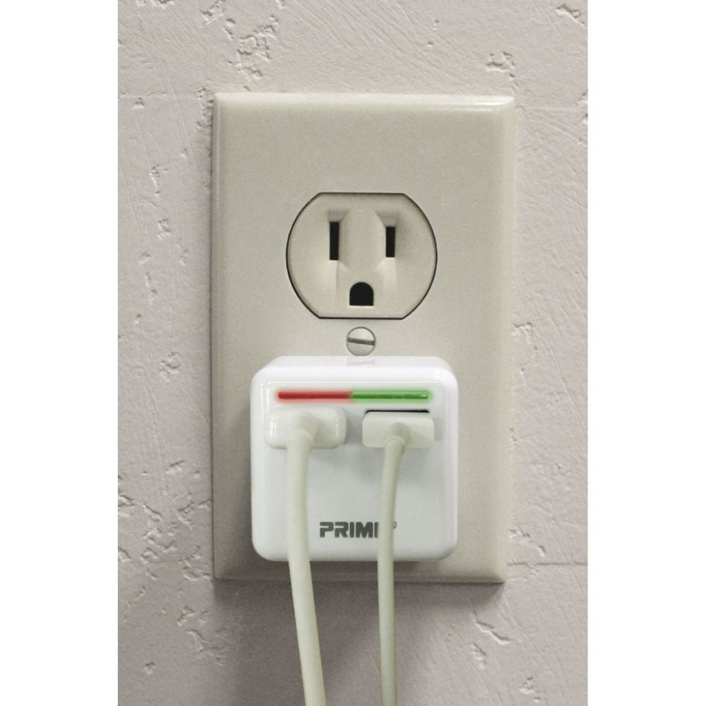 Prime 2 Port Usb Travel Charger With Retractable Plug