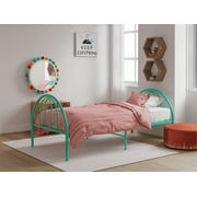 BK Furniture Brooklyn Classic Metal Bed, Twin, Turquoise