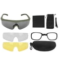 thumbnail image 1 of Lunettes de tir, protection UV, style militaire, coupe-vent, pour moto, cyclisme, pour homme et femme, vert armée, 1 of 4
