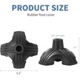 thumbnail image 2 of Qucyy Cane Tips, 3/4 Inch Quad Cane Tip Self Standing Rubber Tips for Walking Canes, Walking Sticks, Folding Canes, 2 of 5