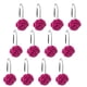 thumbnail image 3 of Ganchos para cortina de ducha con rosas | Anillas decorativas de plástico para cortinas de baño y ventana | Elegante diseño de rosas en rosa, rojo, morado y blanco, 3 of 6
