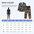 thumbnail image 4 of Naloa Galactic Jungle Dinosaurs Men’s Pajamas Set - Long Sleeve Button Down Sleep Shirt and Pajama Bottoms Sleepwear Set-Small, 4 of 7