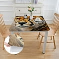 thumbnail image 2 of Acheng Cheetah Square Tablecloth 100% Polyester Fiber 52*52, 2 of 8