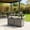 Gray, variant on Resenkos Outdoor Bar Cart Wicker Buffet Serving Cart with Cabinet and 8 Hooks-Gray