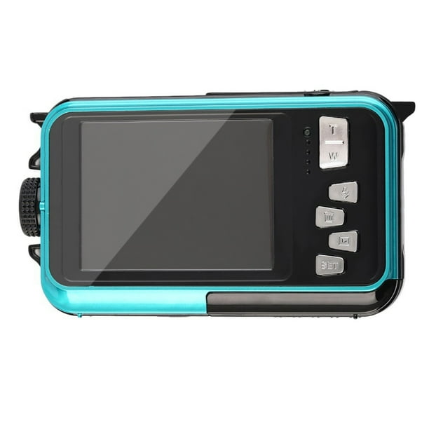 Cámara Subacuática Cgtredaw A Prueba Cámara Digital Doble Pantalla HD 48MP Azul