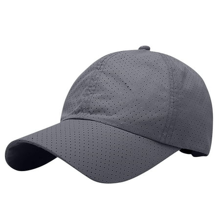 Cmunyle Dark Gray Sun Protection Hat For Men Outdoor Hiking Fishing With Vents Polyester Free Size Sunscreen Visor