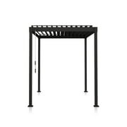 Mirador 10'x 6.6' Outdoor Pergola, 80S Steel Frame w/ Adjustable Louvers Roof for Garden, Patio, Backyard, Charcoal
