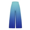 thumbnail image 4 of Edvintorg Wide Leg Women's Pants Korean Fashion Summer Gradient Printing Oversize High Waist Trouser Woman Streetwear Women Casual Pants Beach Clothes On Clearance, 4 of 4