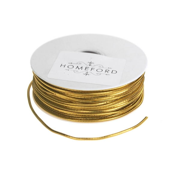 Stretch Cord Ribbon, 1/16-Inch, 25-Feet, Gold