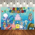 thumbnail image 1 of Decoración de fiesta de cumpleaños de Bob Esponja para niños, juguete, globo de látex de papel de aluminio, vajilla de dibujos animados, suministros para eventos, fondos de pancarta, 1 of 4