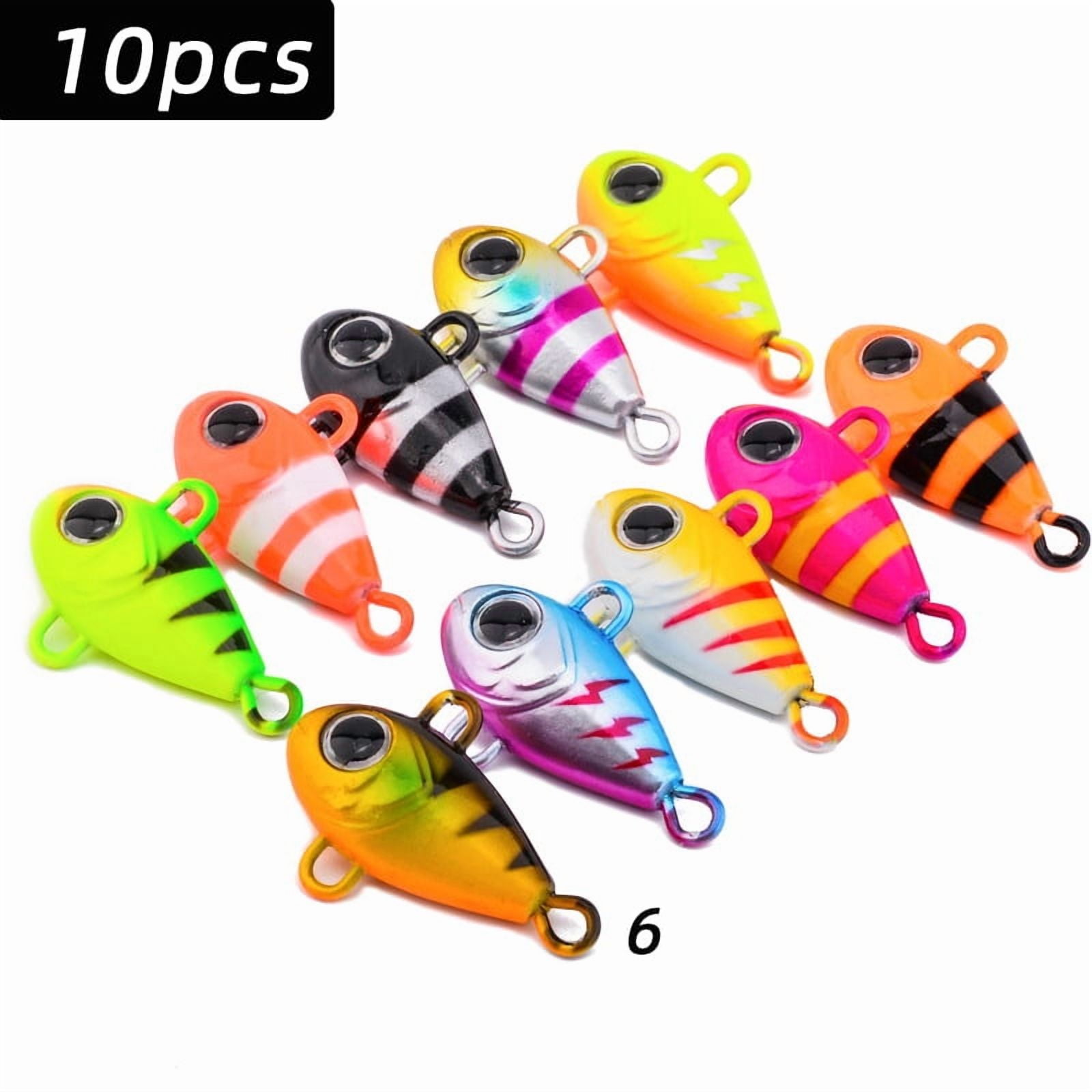 10/pcs 25g 20g 17g-6gFar-throw Lure Ugly Fish VIB Under Water Rotating Vibrating Double Sequins Bionic Artificial Bait Fish Bait