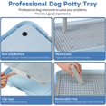thumbnail image 2 of Dog Potty Tray Toilet 20"x14" - Indoor Pee Pad Holder with 8pcs Training Pads, Puppy Mesh Potty with Secure Latch for Small Medium Puppies - Blue, 2 of 7
